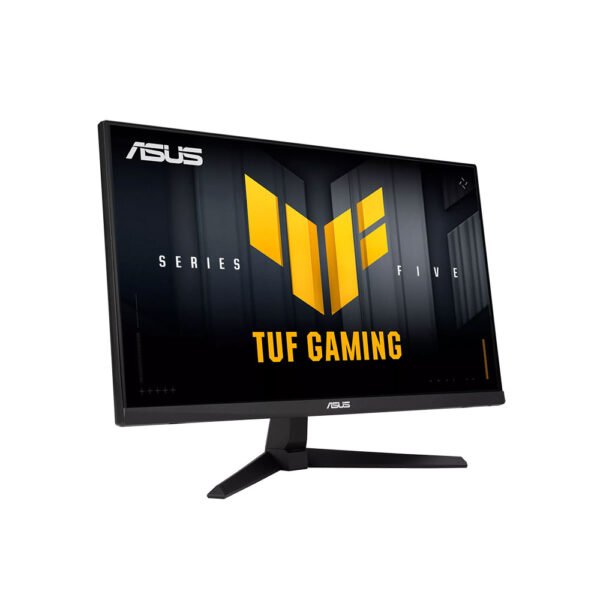 ASUS TUF Gaming VG249QE5A tampak depan samping kiri