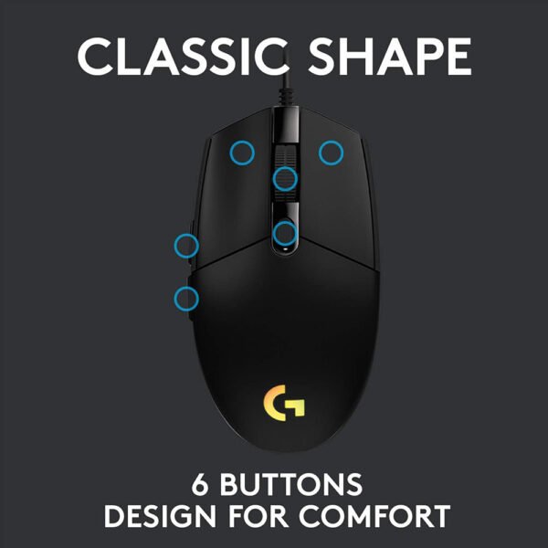 6 tombol programmable Logitech G102 V2 Gaming Mouse