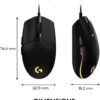 Dimensi Logitech G102 V2 Black Gaming Mouse