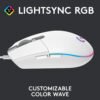 LIGHTSYNC RGB Logitech G102 V2 White Gaming Mouse