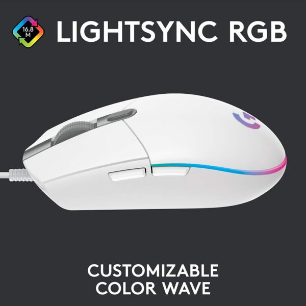 LIGHTSYNC RGB Logitech G102 V2 White Gaming Mouse
