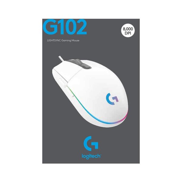 Kemasan Logitech G102 V2 White Gaming Mouse