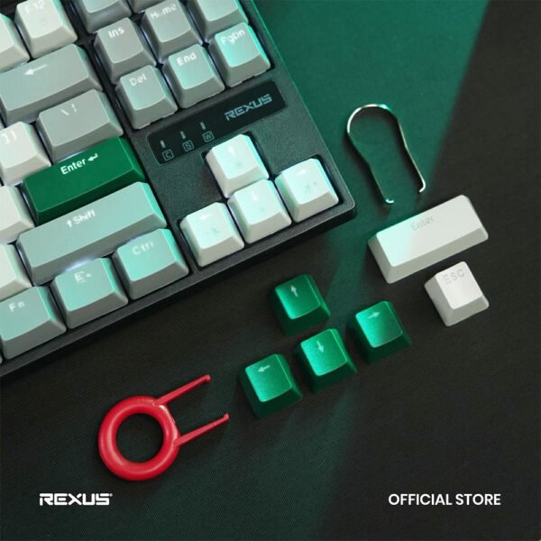 Rexus Heroic KX4 V2 Dark Grey Mechanical Keyboard Extra Keycaps